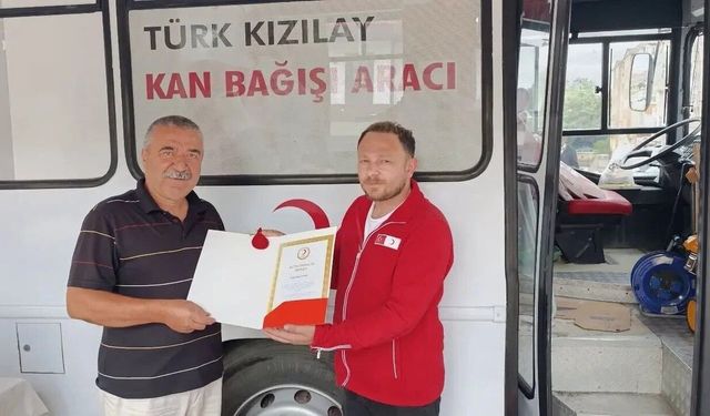 Hayat kurtaran 38 bağışa altın madalya