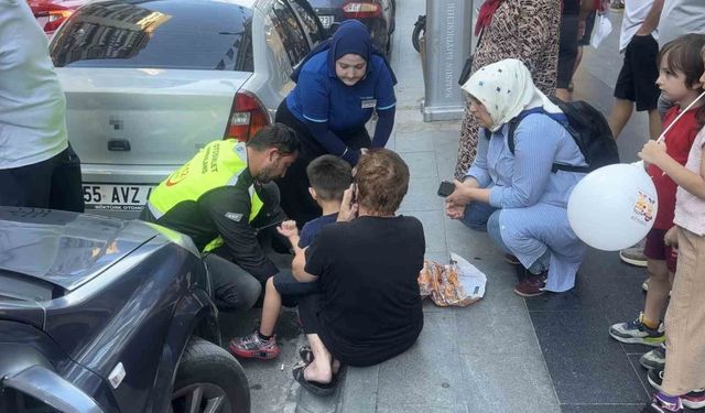 Otomobilin çarptığı 5 yaşındaki çocuk yaralandı