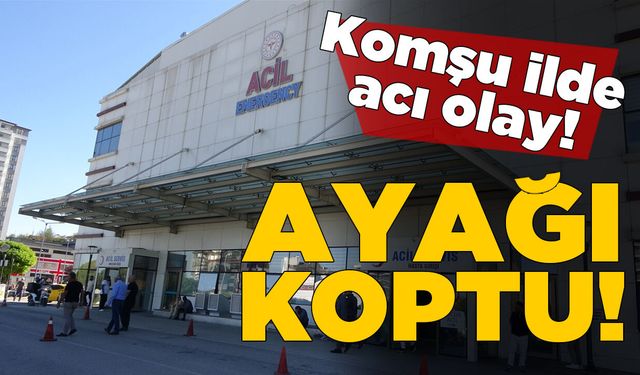 Silaj makinesine sıkışan ayağı koptu