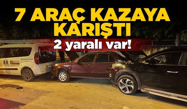 Sinop'ta 7 araç kazaya karıştı, 2 kişi yaralandı