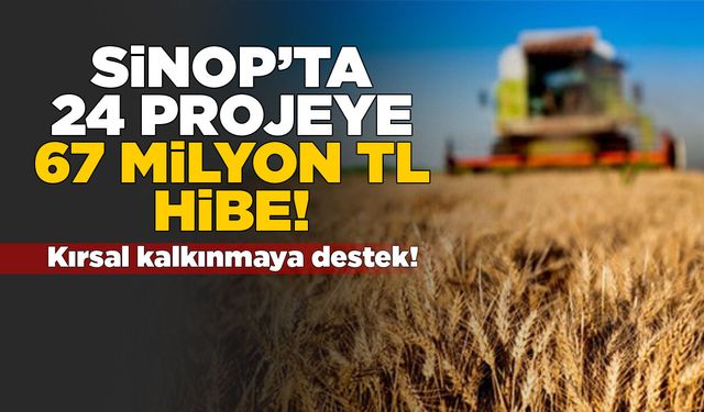 Sinop’ta kırsal kalkınmaya 67 milyon TL’lik destek!