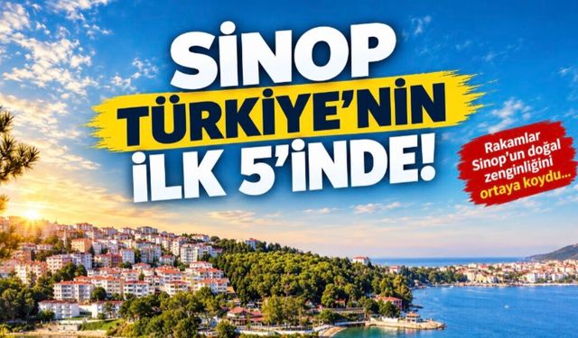 Türkiye Sıralaması Açıklandı: Sinop İlk 5’te