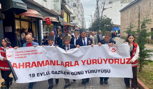 Sinop’ta Gazilere Saygı Yürüyüşü gerçekleştirildi