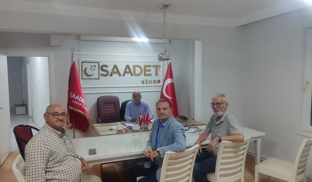 Saadet Partisi Sinop yönetimi haftalık toplantısını gerçekleştirdi