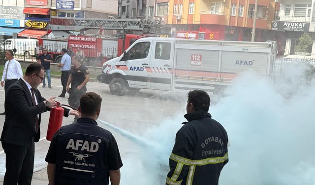 Boyabat Adliyesinde deprem ve yangın tatbikatı