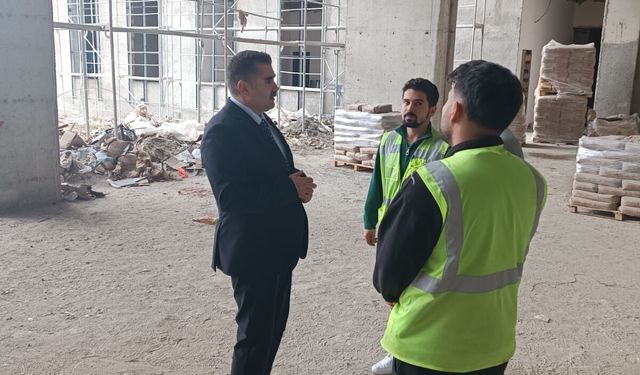 Cumhuriyet Başsavcısı Dede, adalet sarayı inşaatını inceledi