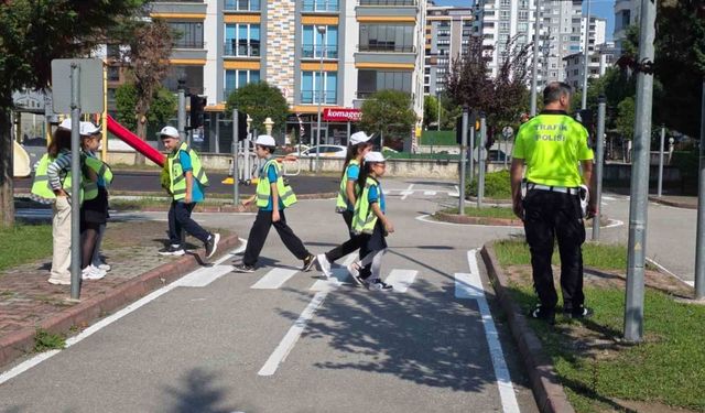 İlkadım'da çocuklar trafik bilinci kazanarak büyüyor
