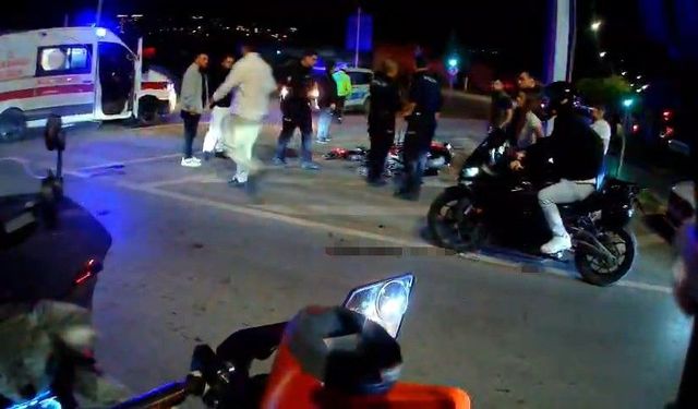 Motosiklet devrildi, sürücü yaralandı