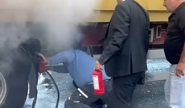 Yanan tıra ilk müdahale vatandaşlardan geldi