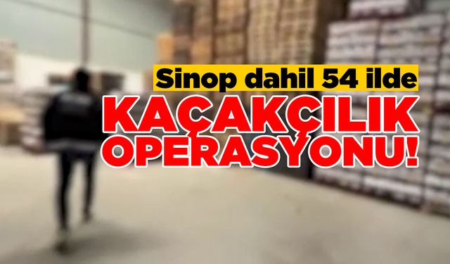 Sinop dahil 54 ilde kaçakçılık operasyonu
