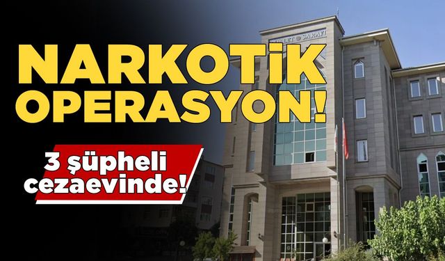 İlçede narkotik operasyon: 3 kişi cezaevinde!