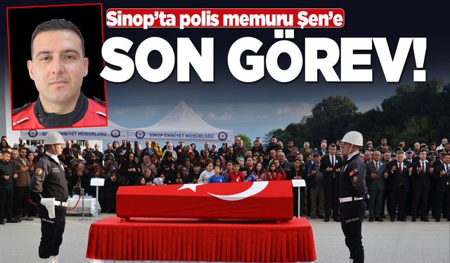 Polis memuru Şen gözyaşlarıyla uğurlandı