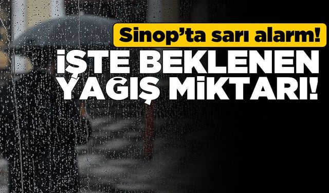 Sinop için “çok kuvvetli” yağış uyarısı!