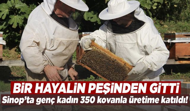 Sinop’ta genç kadın girişimci 350 kovanla bal üretiyor
