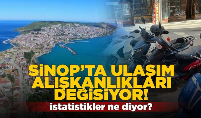 Sinop'ta motosiklet sayısında dikkat çeken artış