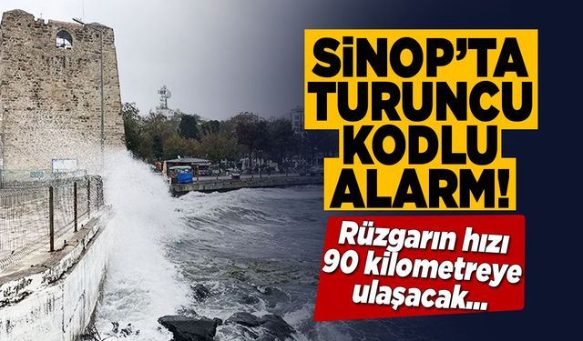 Sinop’ta turuncu kodlu fırtına uyarısı!