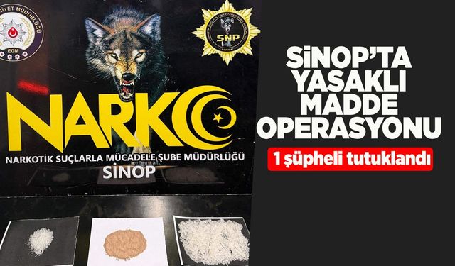 Narkotik operasyonda 1 şüpheli tutuklandı