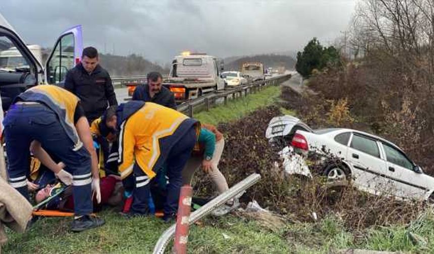 Samsun’da iki otomobilin çarpışması sonucu 5 kişi yaralandı