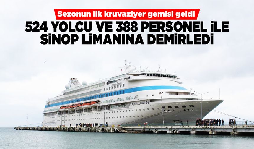 Sezonun ilk gemisi Sinop'ta horonla karşılandı