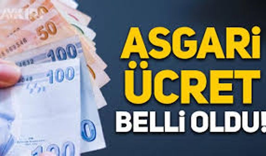 Yeni asgari ücret açıklandı