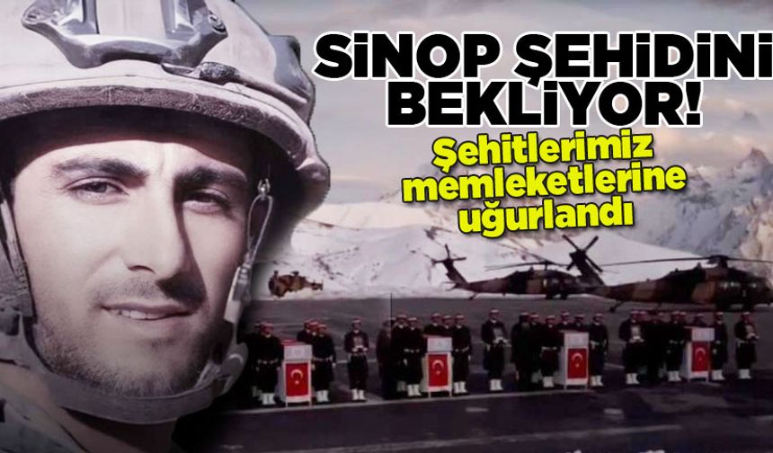 Sinoplu şehit Hakkari'den törenle uğurlandı