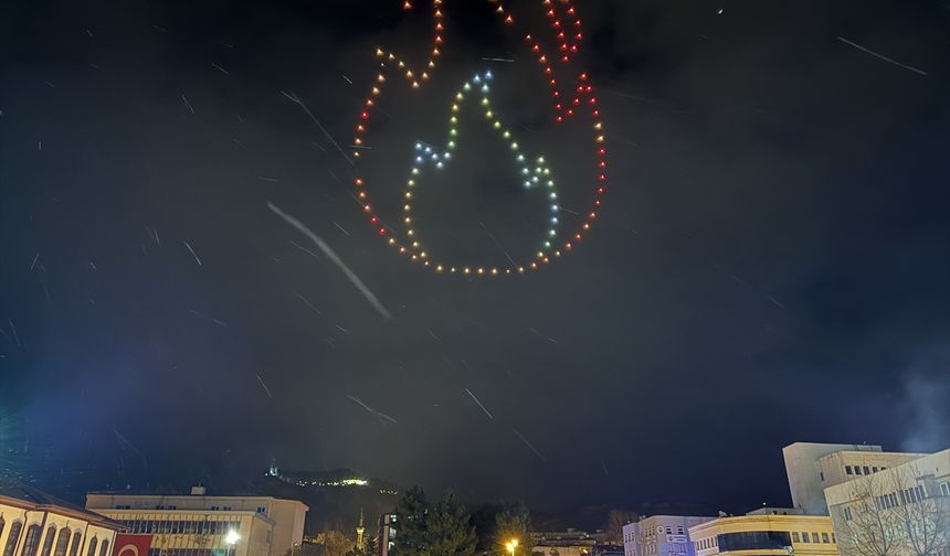 ÇANKIRI - Nevruz kutlamalarında dron ışık gösterisi yapıldı