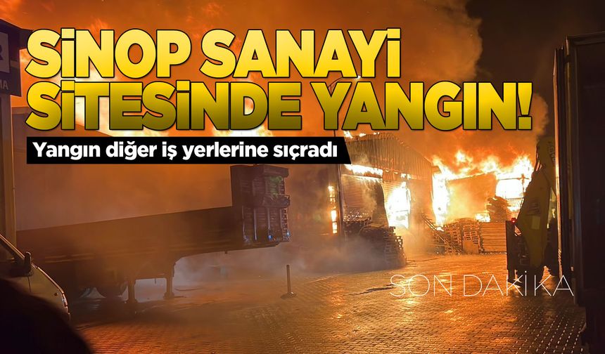 Sinop Sanayi Sitesinde büyük yangın