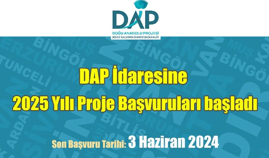 DAP 2025 yılı proje teklif çağrısına çıktı