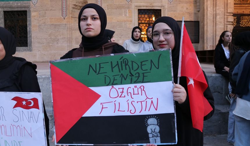 AMASYA - Filistin'e Özgürlük Yürüyüşü düzenlendi