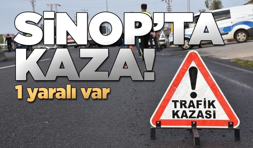 Sinop’ta motosiklet yan yattı