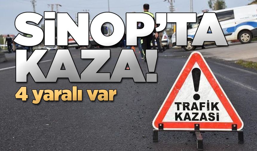 Sinop'ta iki otomobil çarpıştı