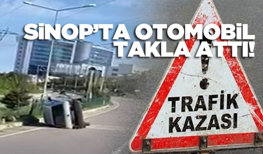 Sinop’ta trafik kazası korkuttu