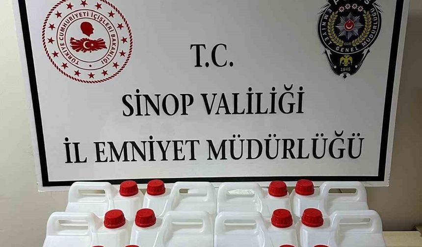 Sinop’ta kaçak alkol operasyonu: 1 gözaltı