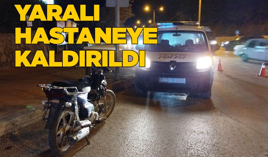 Minibüse çarpan motosikletli yaralandı