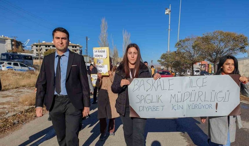 Başkale’de “Diyabet Farkındalık Yürüyüşü” yapıldı