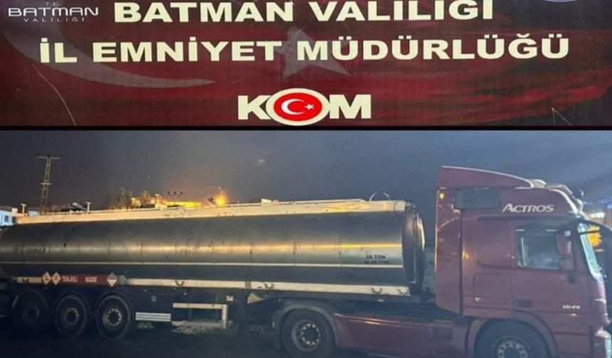 Batman’da 22 ton kaçak akaryakıt ele geçirildi