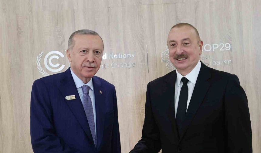 Cumhurbaşkanı Erdoğan, Azerbaycan Cumhurbaşkanı Aliyev ile görüştü