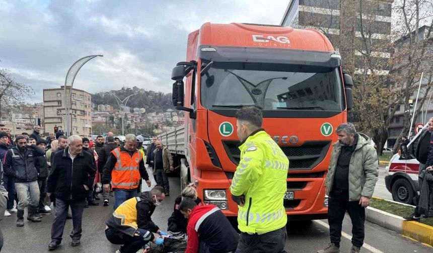 Tırın altına kalan yaşlı adam ağır yaralandı