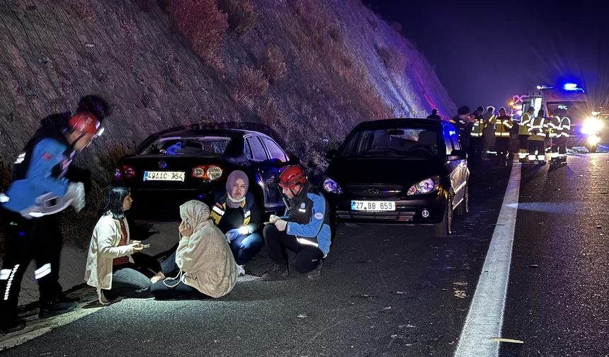 BALIKESİR - İstanbul-İzmir Otoyolu'nda 5 araç tırdan düşen tomruklara çarptı, 1 kişi öldü, 9 kişi yaralandı