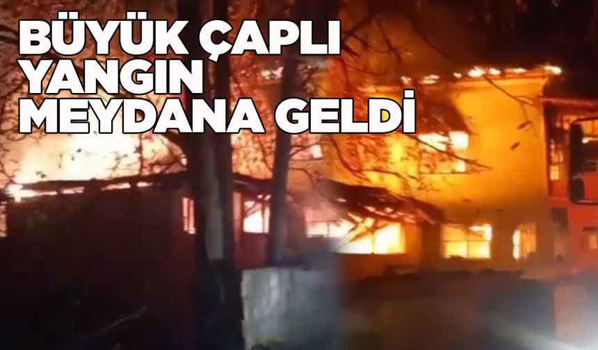 Sinop’un ilçesinde iki katlı evde yangın çıktı