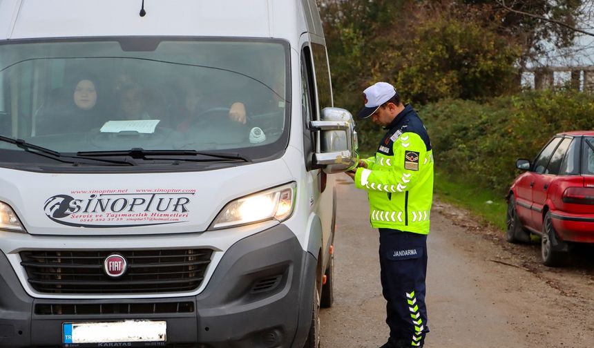 Sinop’ta okul servislerine sıkı denetim