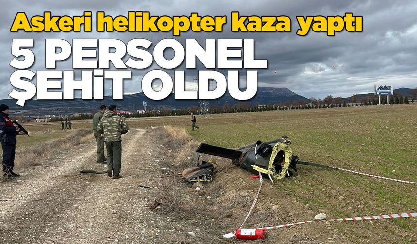 Eğitim uçuşu yapan helikopter, kaza kırıma uğradı