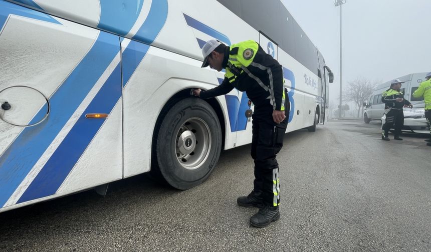 Zorunlu kış lastiği denetimi yapıldı