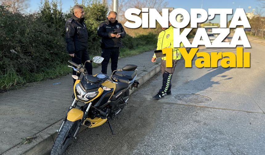 Kontrolden çıkan motosiklet devrildi