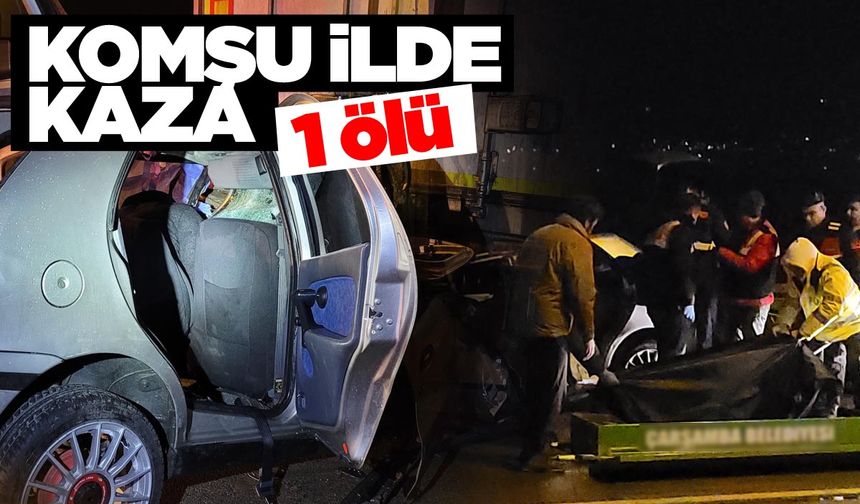 Tıra çarpan otomobilin sürücüsü öldü