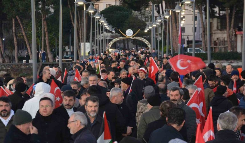 Ordu’da vatandaşlar Gazze için toplandı