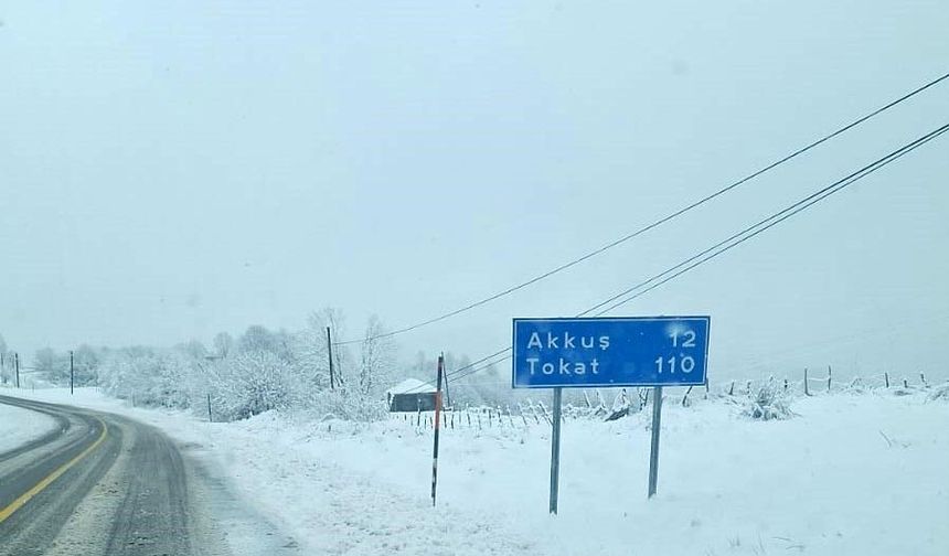 Ordu’nun yüksek kesimlerinde kar yağışı etkili oldu