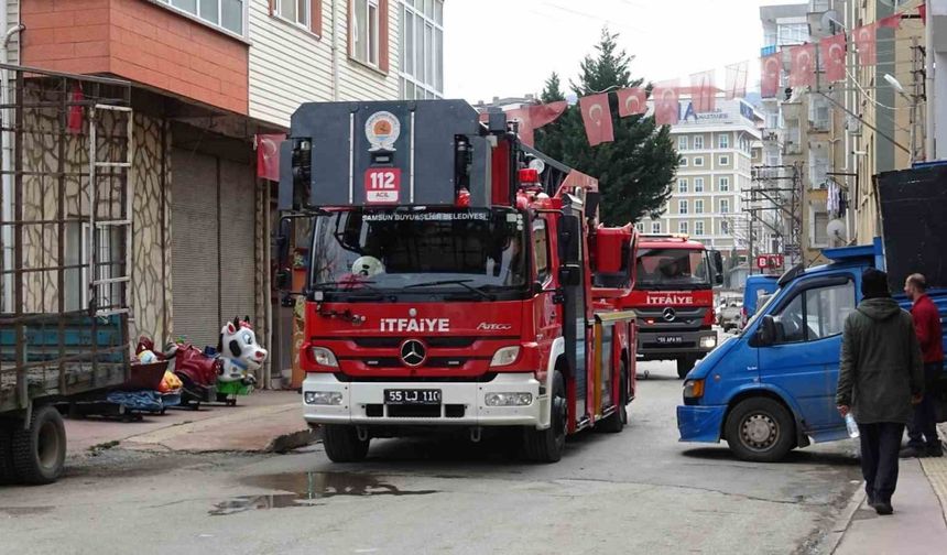 Samsun’da baca yangını