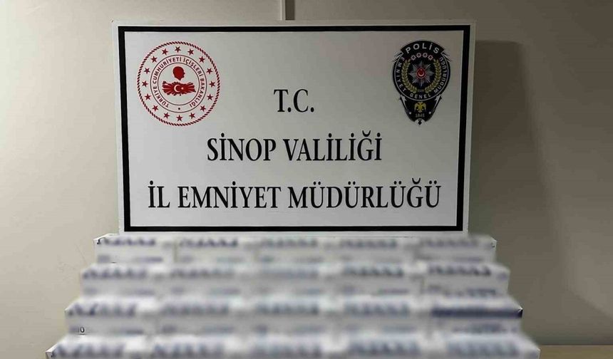 Sinop’ta 20 bin makaron ele geçirildi