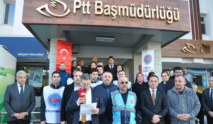 Öldürülen PTT çalışanları için basın açıklaması yapıldı